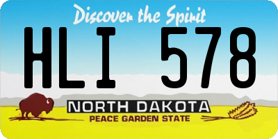 ND license plate HLI578
