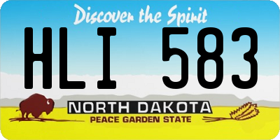ND license plate HLI583