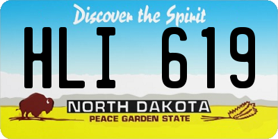 ND license plate HLI619