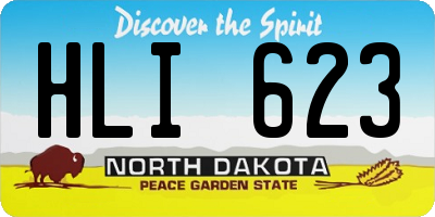 ND license plate HLI623