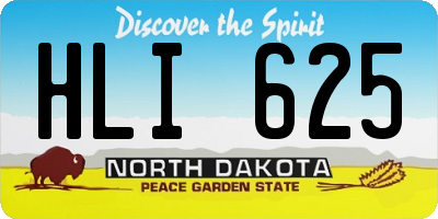 ND license plate HLI625