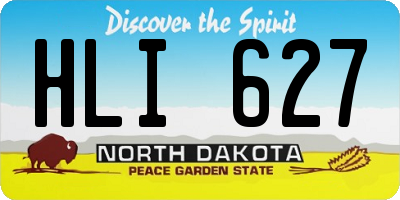 ND license plate HLI627