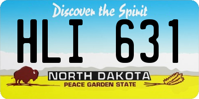 ND license plate HLI631