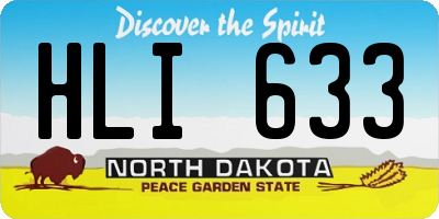 ND license plate HLI633