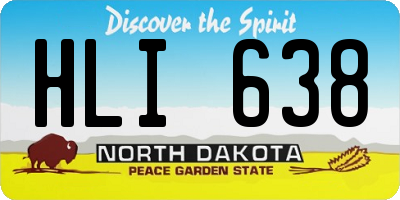 ND license plate HLI638