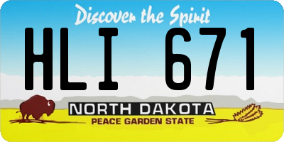 ND license plate HLI671