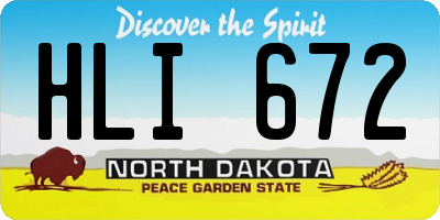 ND license plate HLI672