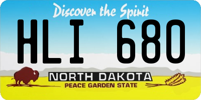 ND license plate HLI680