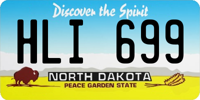 ND license plate HLI699