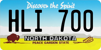 ND license plate HLI700