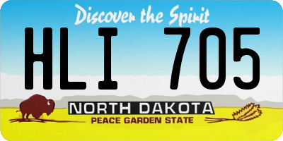 ND license plate HLI705
