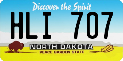 ND license plate HLI707