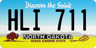 ND license plate HLI711