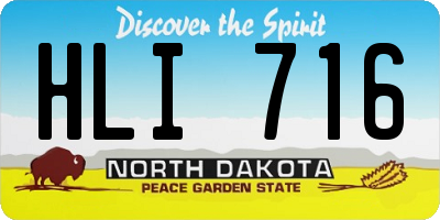 ND license plate HLI716