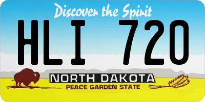 ND license plate HLI720
