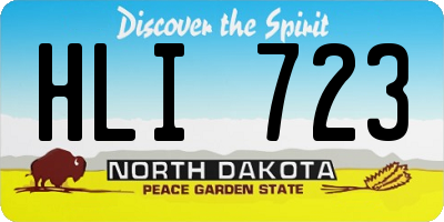 ND license plate HLI723