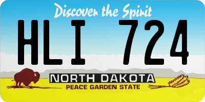 ND license plate HLI724