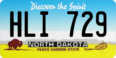 ND license plate HLI729