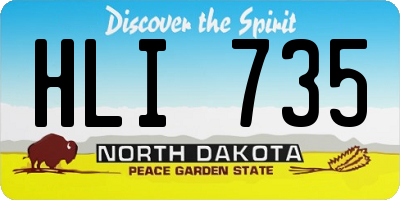 ND license plate HLI735