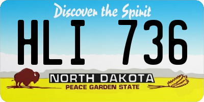 ND license plate HLI736
