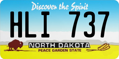 ND license plate HLI737
