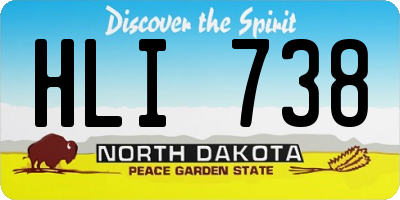 ND license plate HLI738