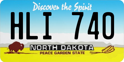 ND license plate HLI740