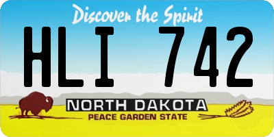 ND license plate HLI742