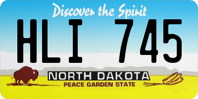 ND license plate HLI745