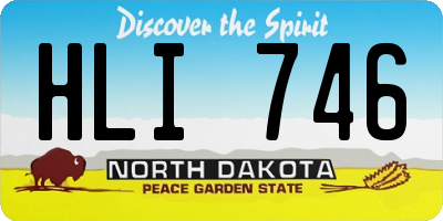 ND license plate HLI746