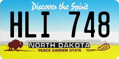 ND license plate HLI748