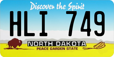 ND license plate HLI749
