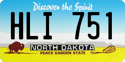ND license plate HLI751