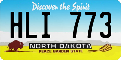 ND license plate HLI773