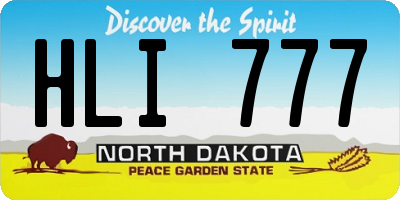 ND license plate HLI777