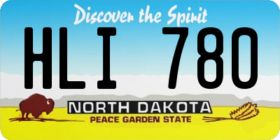 ND license plate HLI780