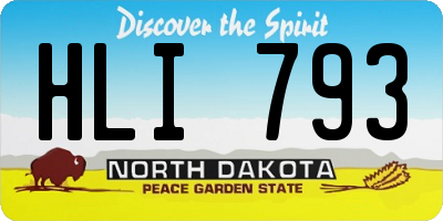 ND license plate HLI793