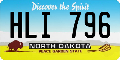 ND license plate HLI796