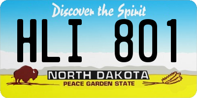 ND license plate HLI801