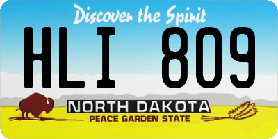 ND license plate HLI809