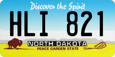 ND license plate HLI821
