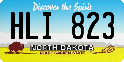 ND license plate HLI823