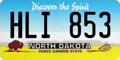 ND license plate HLI853