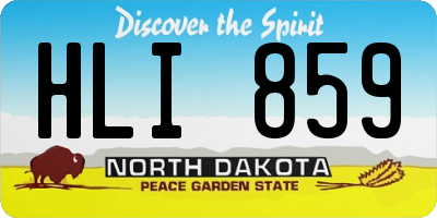 ND license plate HLI859