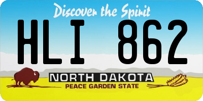 ND license plate HLI862