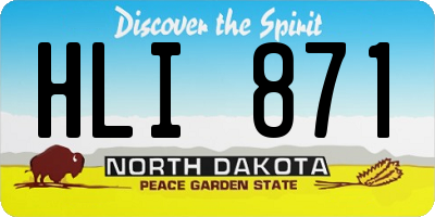 ND license plate HLI871