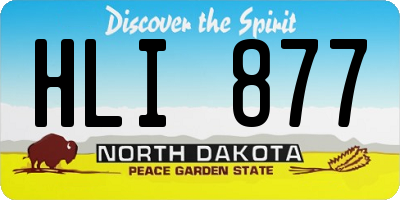 ND license plate HLI877