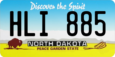 ND license plate HLI885