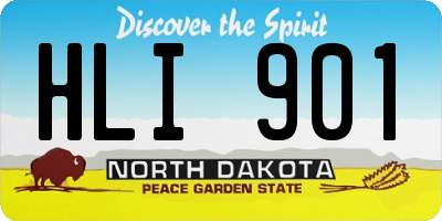 ND license plate HLI901