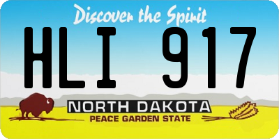 ND license plate HLI917